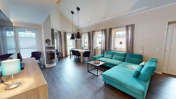 Ferienhaus für 6-8 Personen und Hund mit Kamin, Sauna & Garten