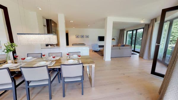 Luxusapartment nahe dem Strand – Erdgeschoss mit Terrasse und Sauna