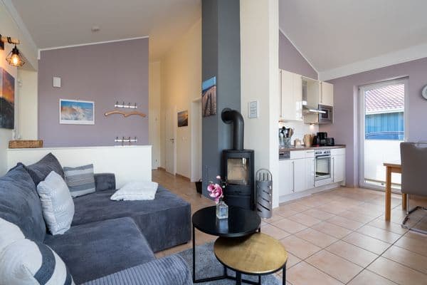 Ferienhaus für 4 Personen und Hund mit Sauna, Kamin und umzäunten Garten