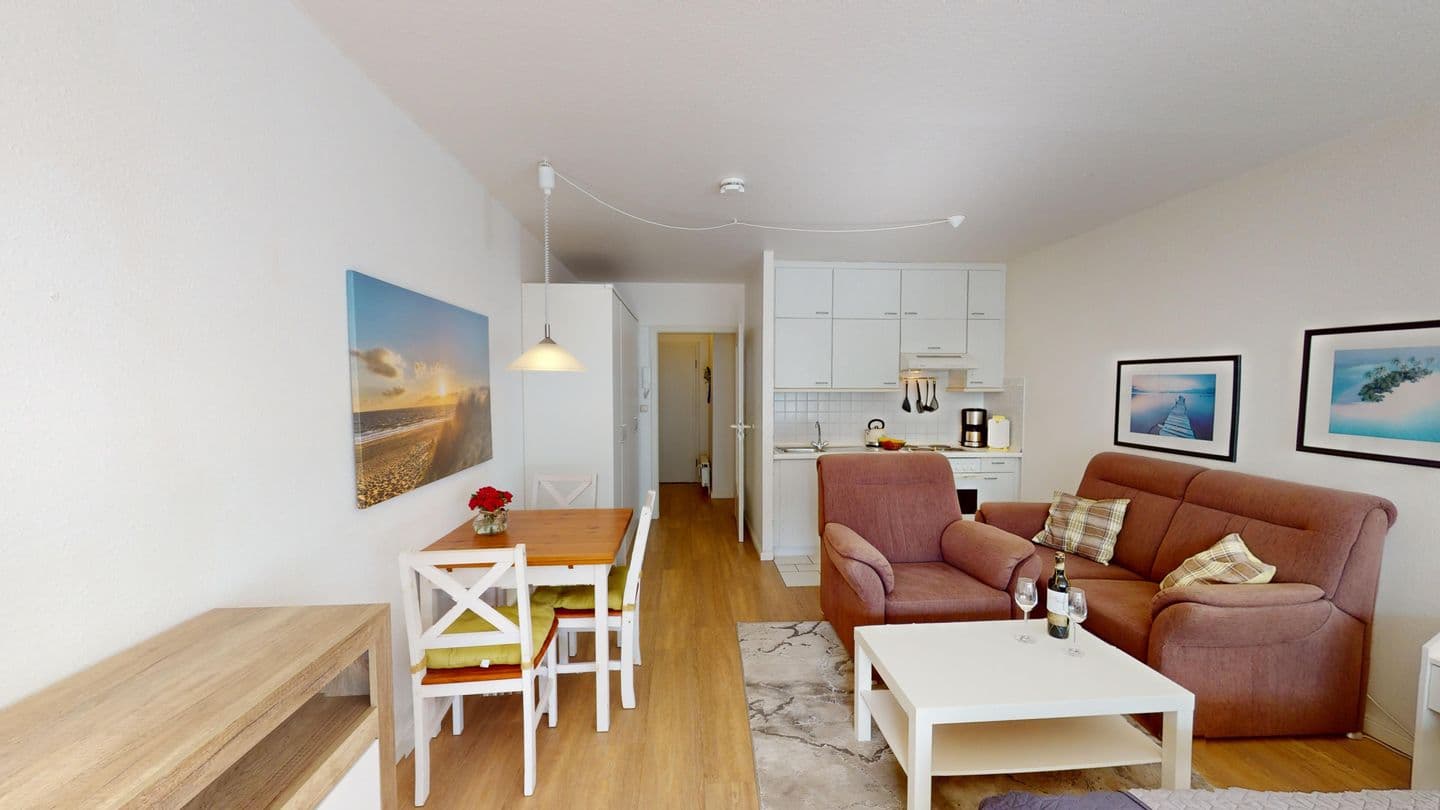 Ferienwohnung für 2 Personen und Hund mit Terrasse und Tiefgaragenstellplatz