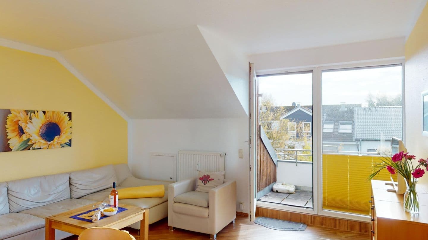 Ferienwohnung für 4 Personen mit Balkon und Außenstellplatz