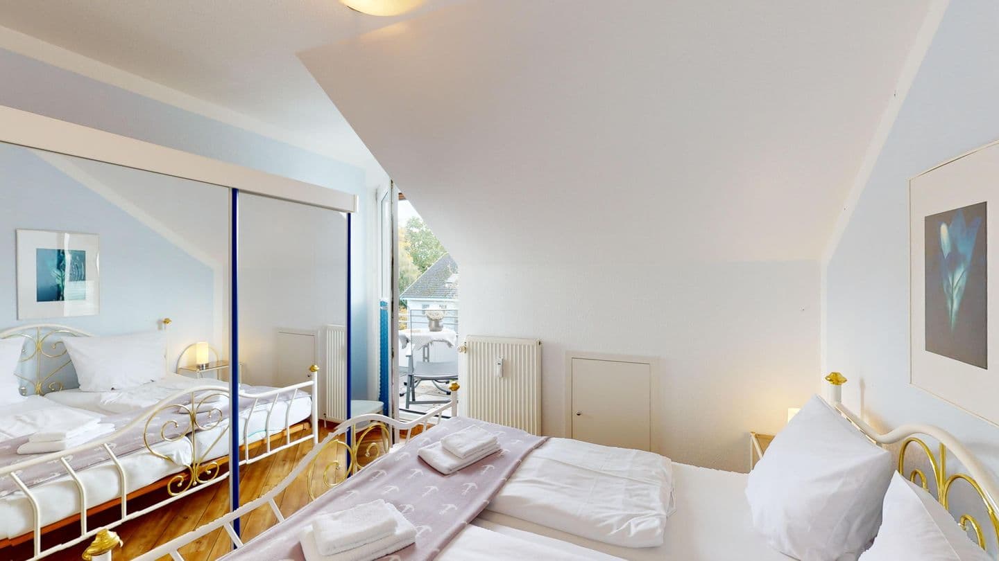 Ferienwohnung für 4 Personen mit Balkon und Außenstellplatz