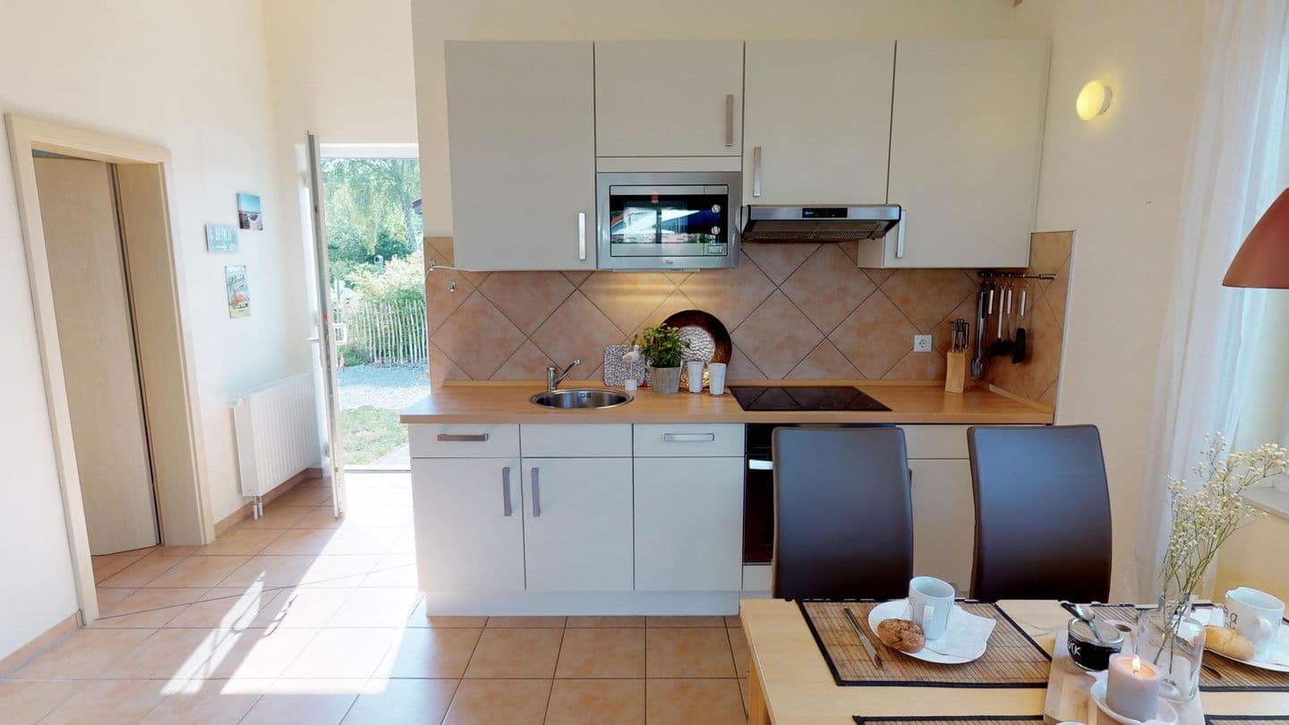 Ferienhaus für 4 Personen und Hund mit Garten, Strandkorb und Kamin