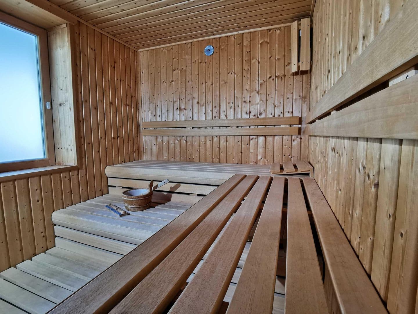 Sauna gegen Gebühr nutzbar