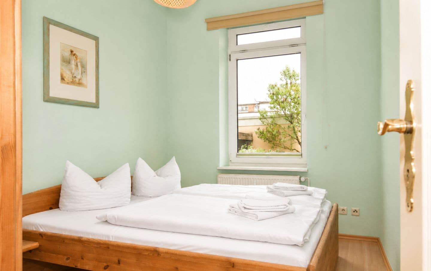 Blick in das Schlafzimmer