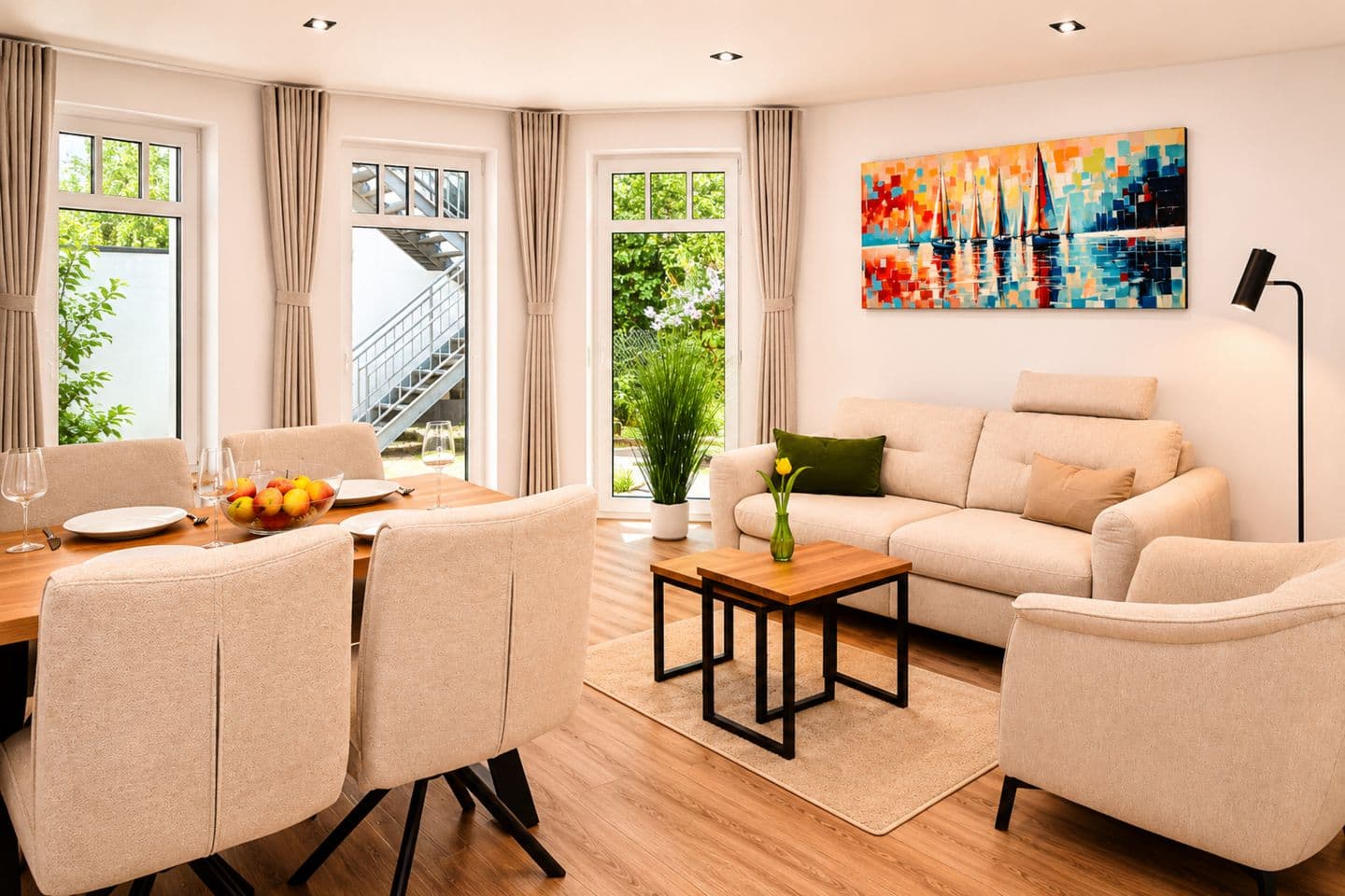 Blick in das Wohnzimmer