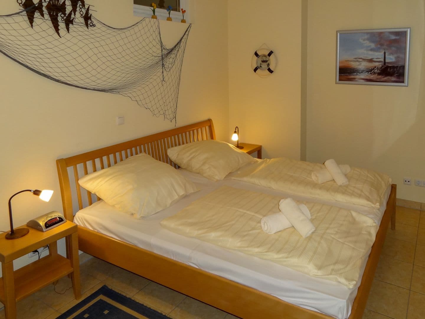 Blick in das Schlafzimmer