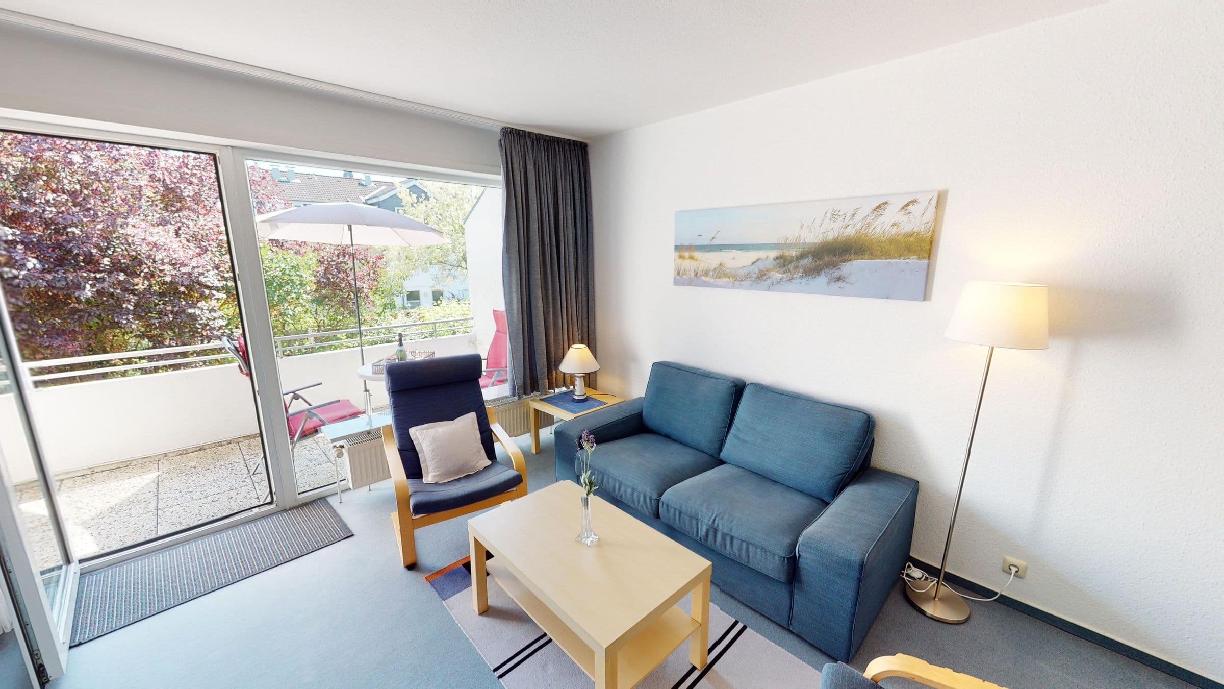 Ferienwohnung für 4 Personen mit Balkon und Privatparkplatz